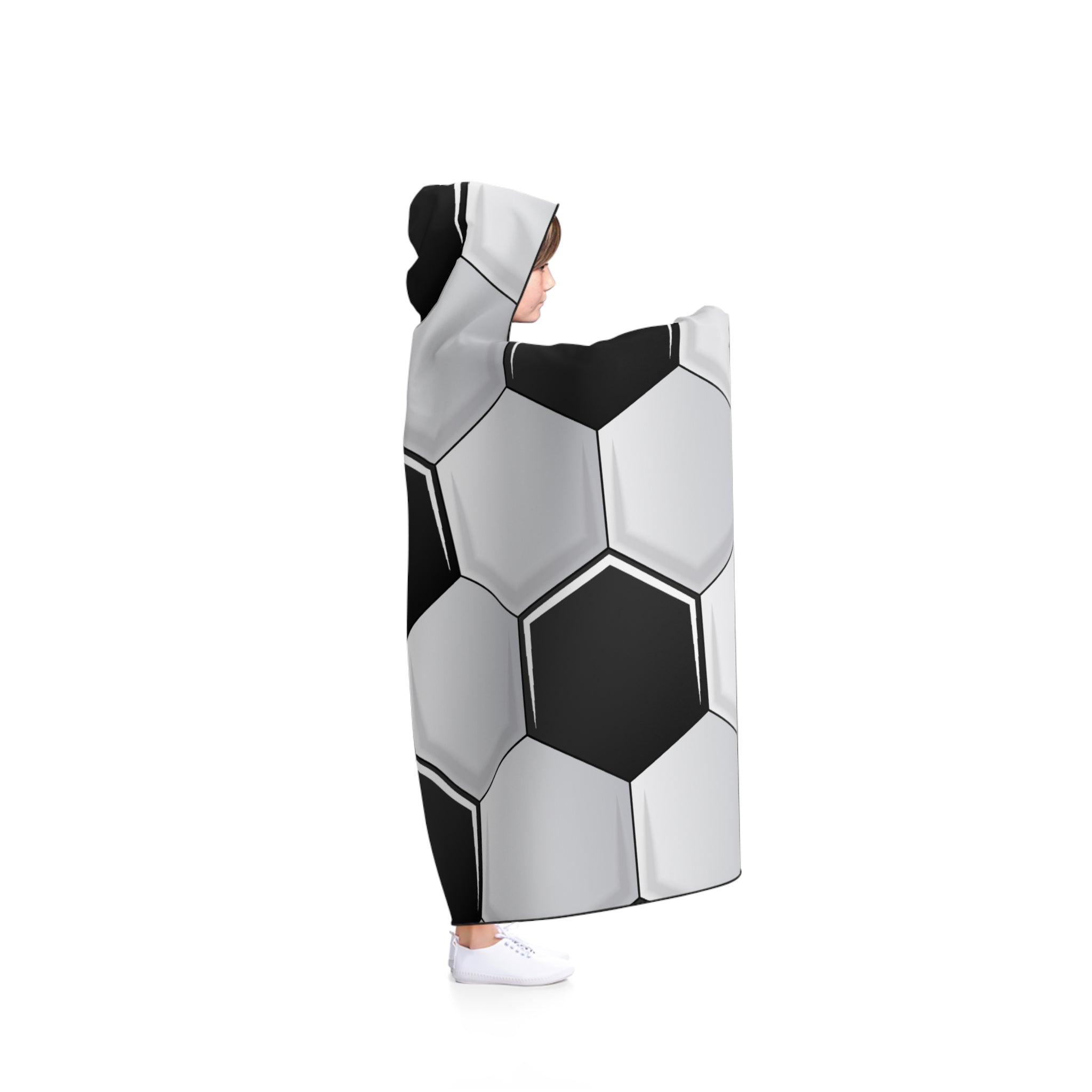 Soccer-Themed Hooded Blanket for Cozy Game Days