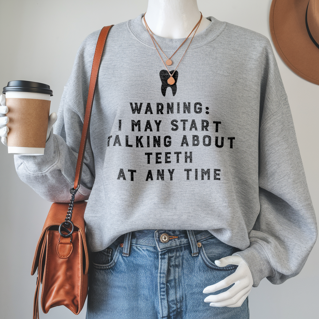 Warning I May Start Talking About Teeth Sweatshirt