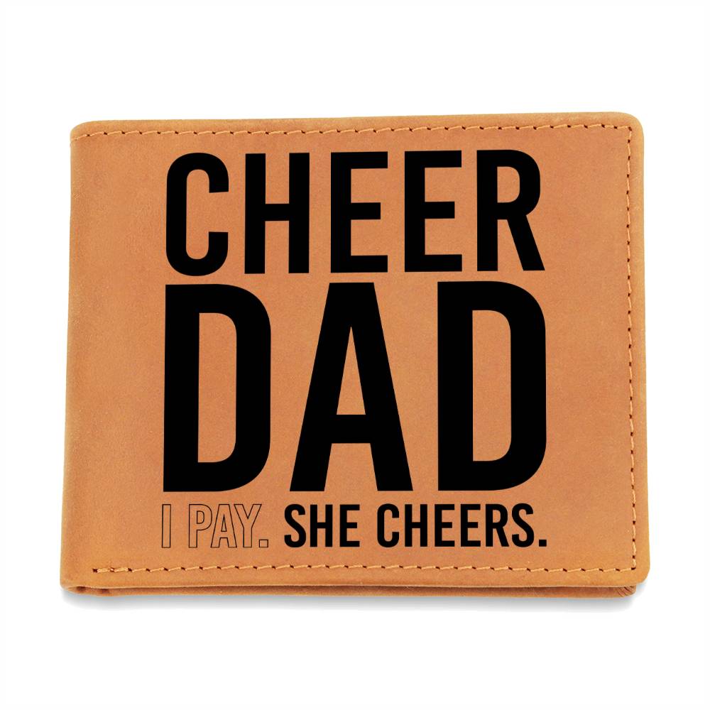 Funny Cheer Dad Leather Wallet