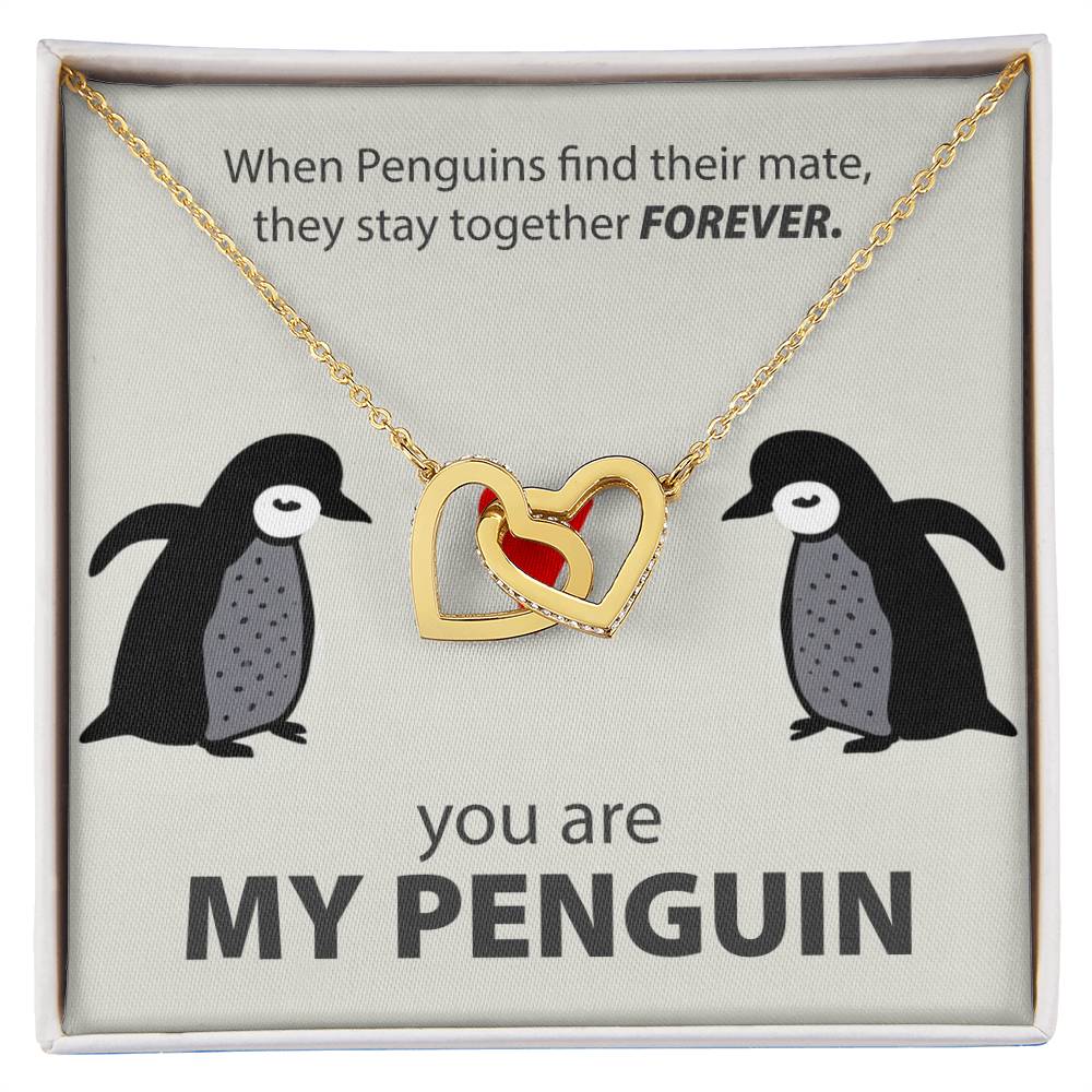 You Are My Penguin - Interlocking Hearts Necklace