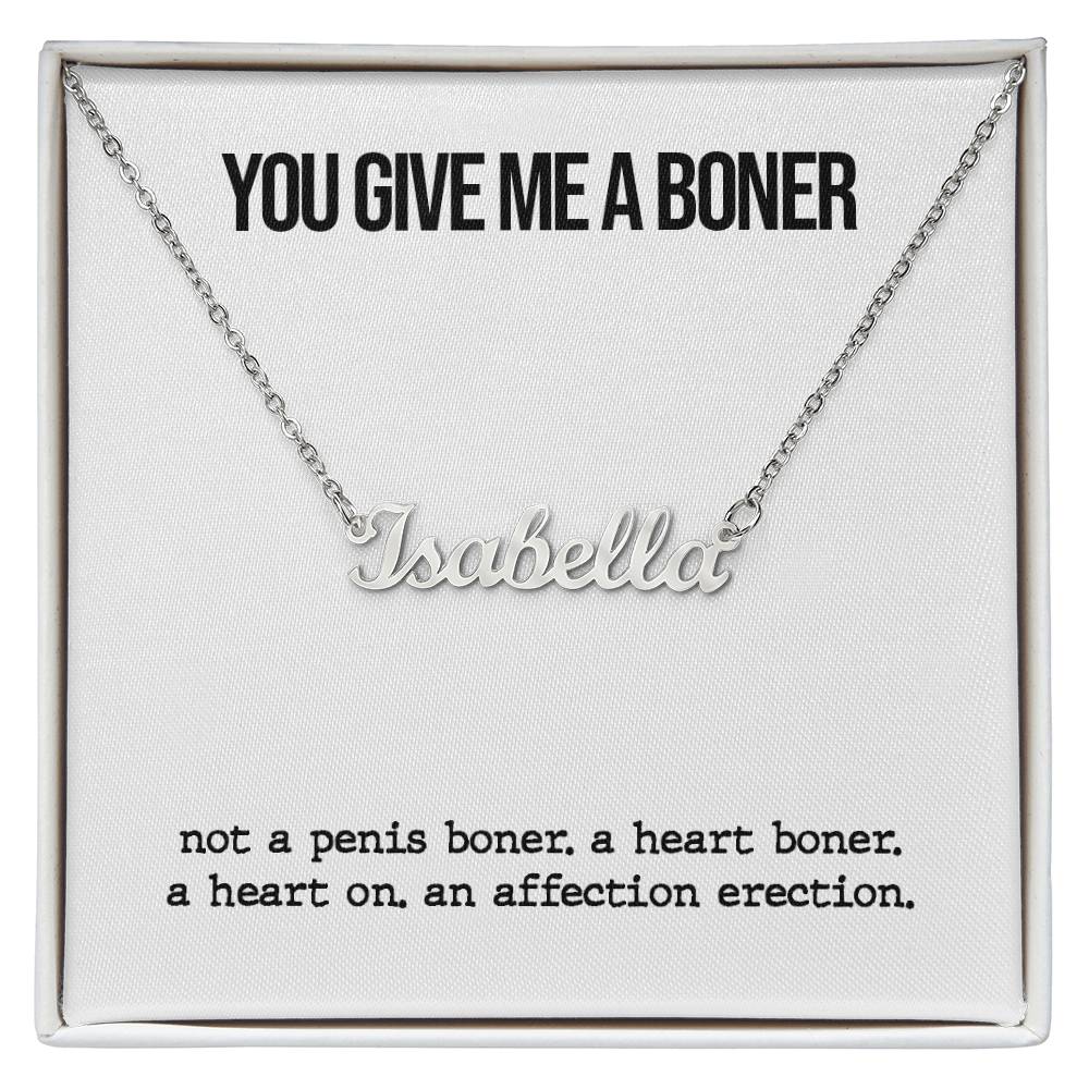 Funny Boner Personalized Name Necklace
