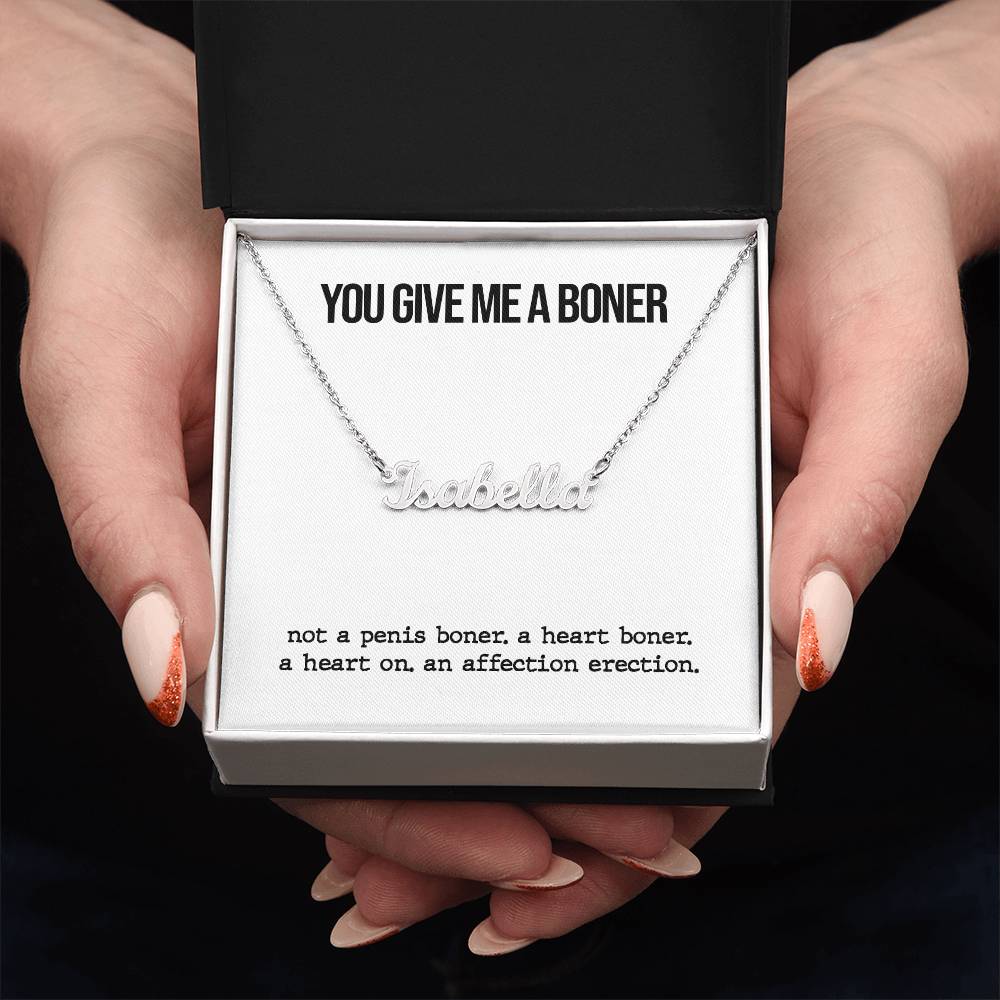 Funny Boner Personalized Name Necklace