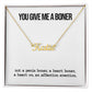 Funny Boner Personalized Name Necklace