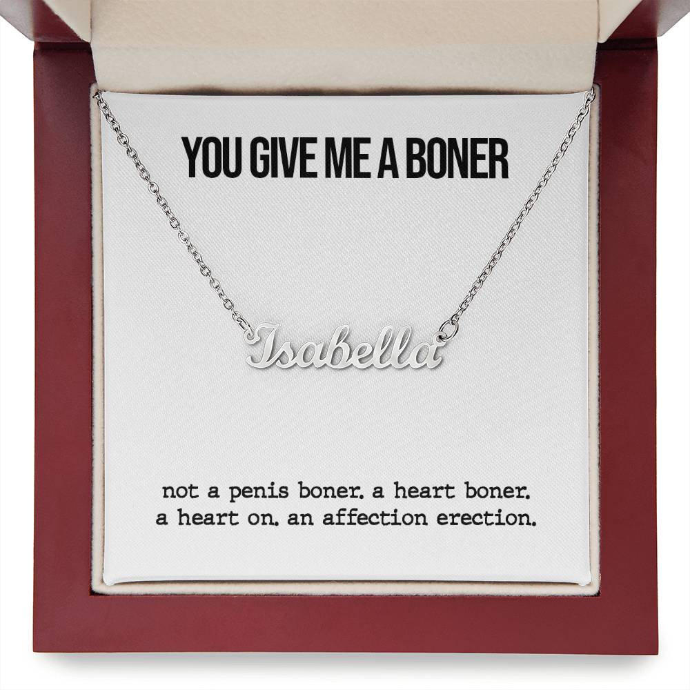 Funny Boner Personalized Name Necklace