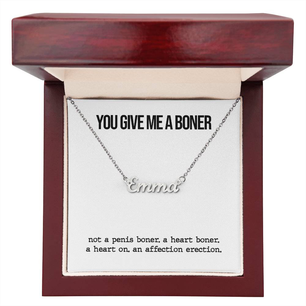 Funny Boner Personalized Name Necklace