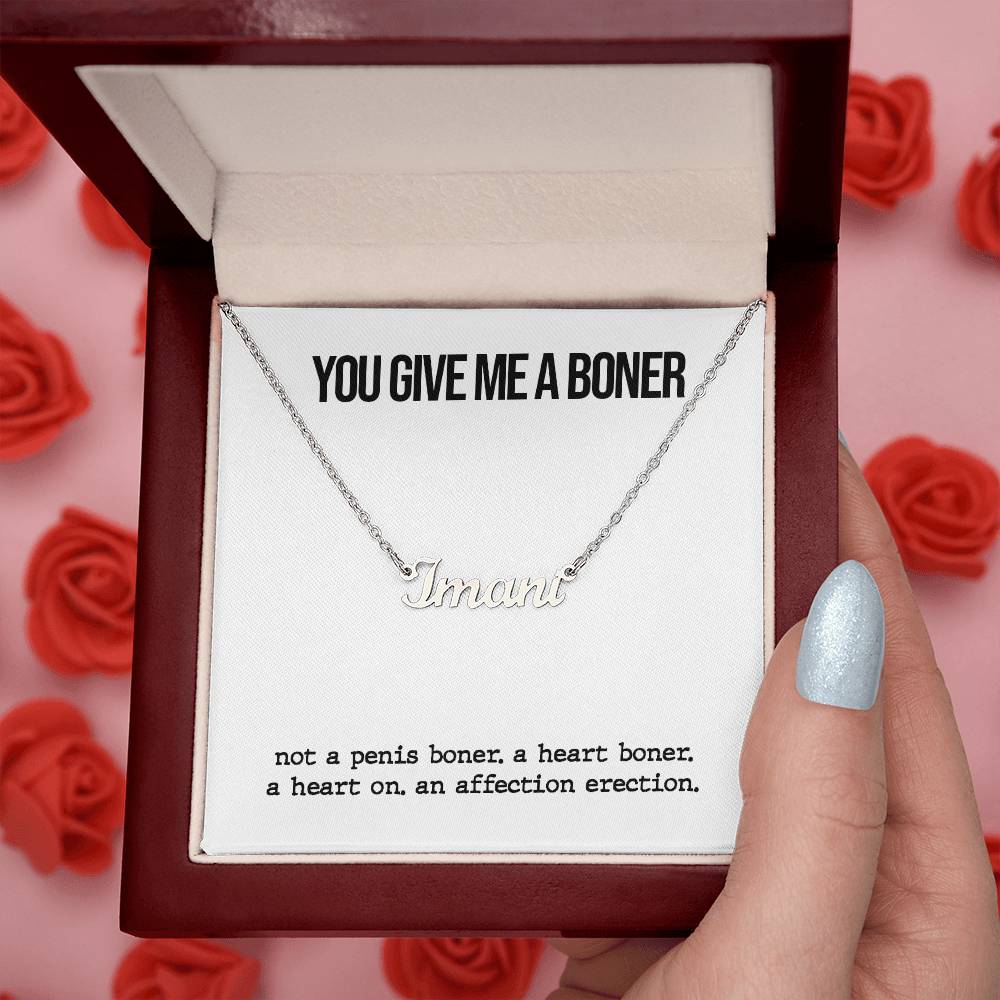 Funny Boner Personalized Name Necklace