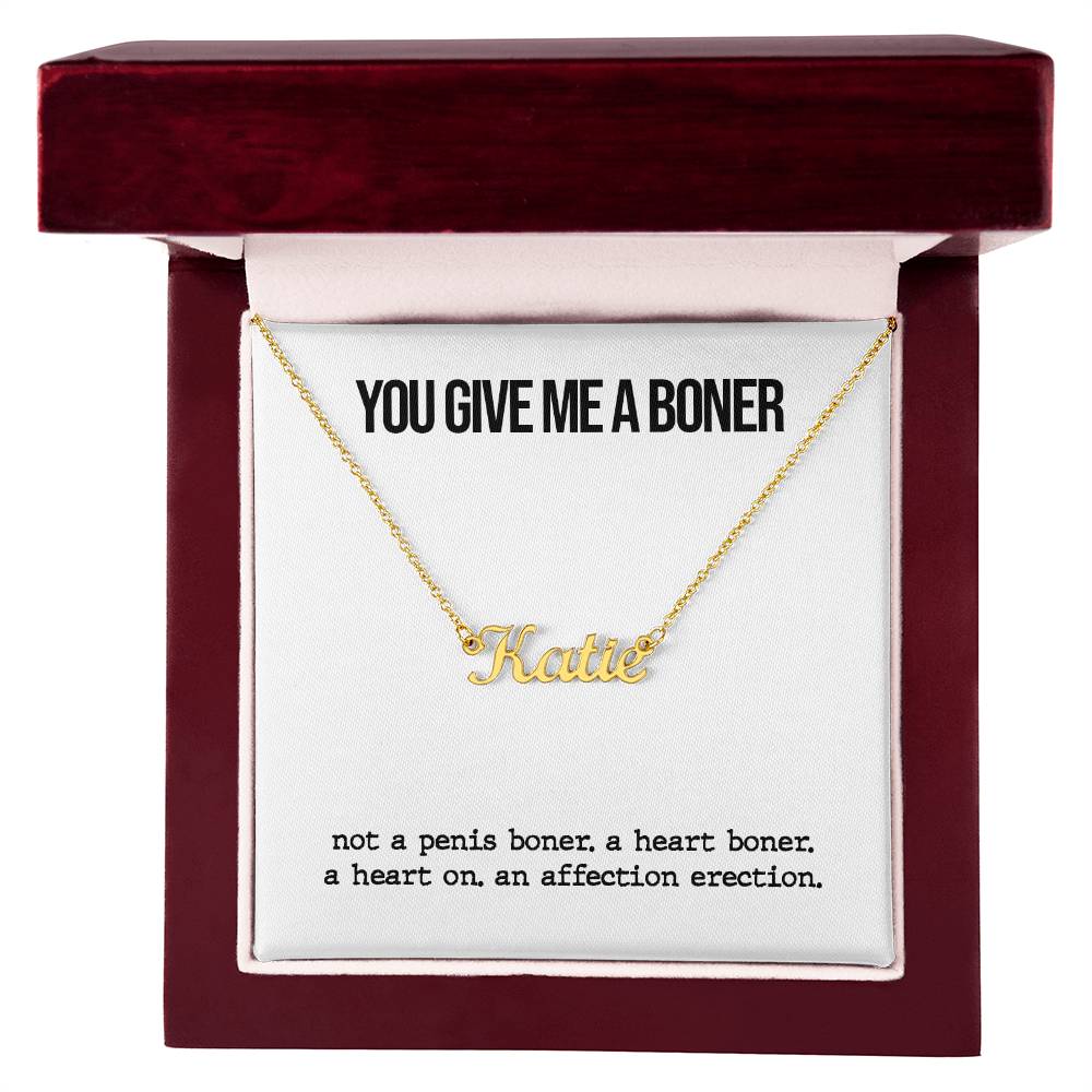 Funny Boner Personalized Name Necklace