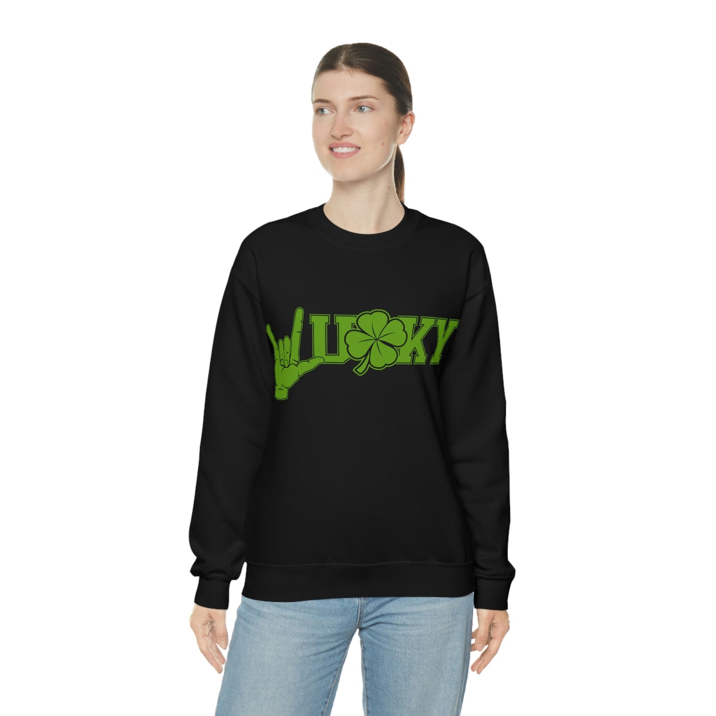 ASL Lucky Clover Unisex Crewneck Sweatshirt