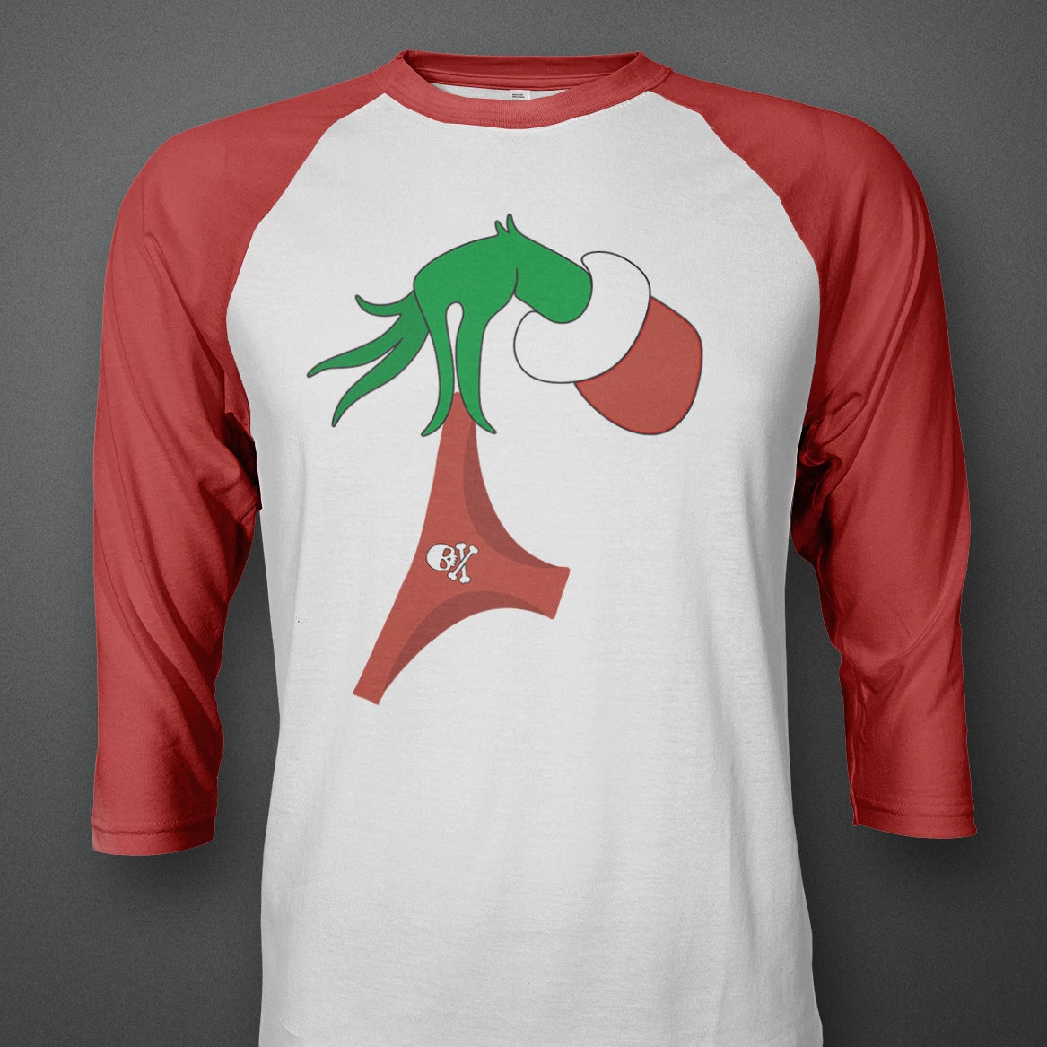 Grinch Skull Raglan