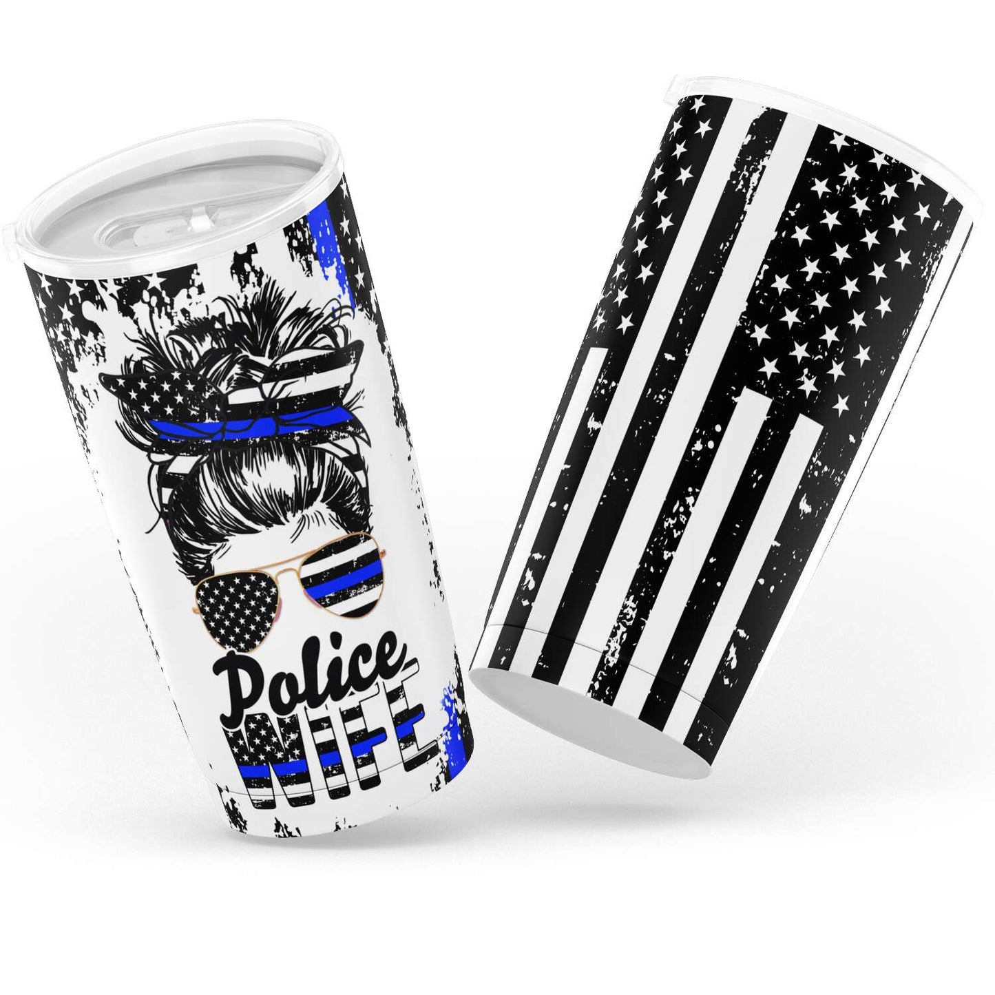 Thin Blue Line Police Wife Tumbler