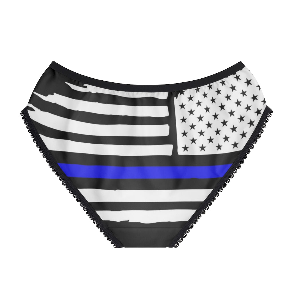 Thin Blue Line Distressed Flag Women's Briefs