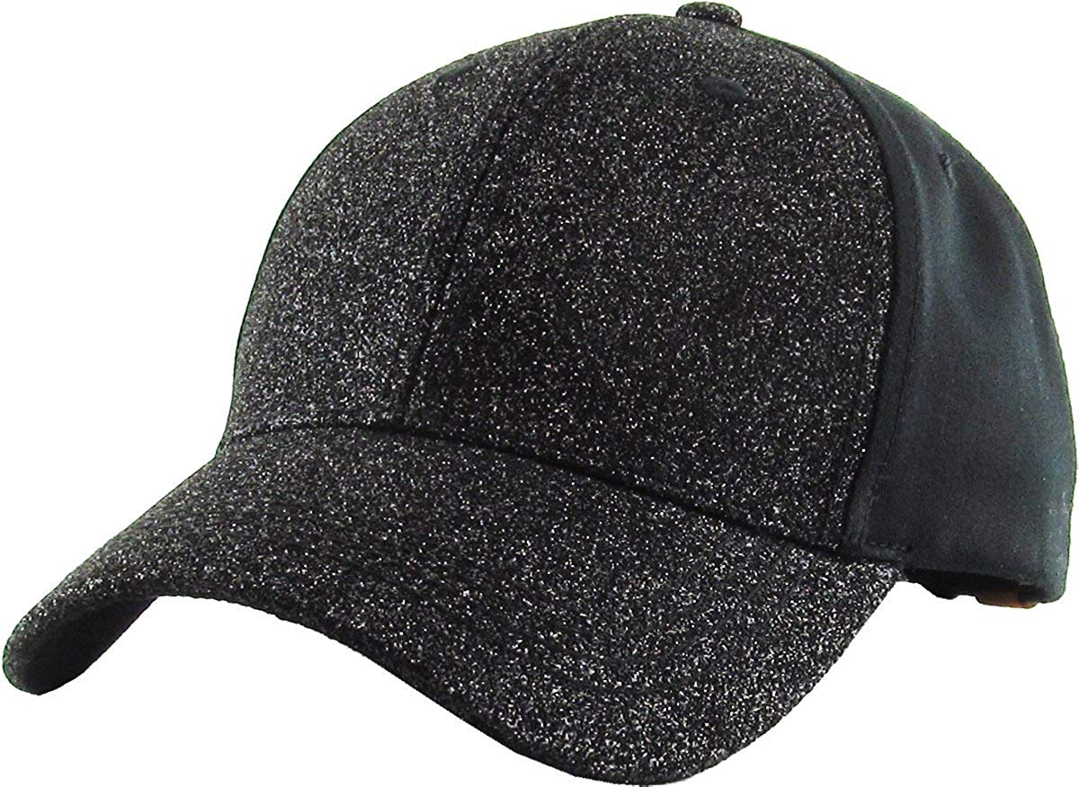Glitter High Ponytail Messy Bun Hat