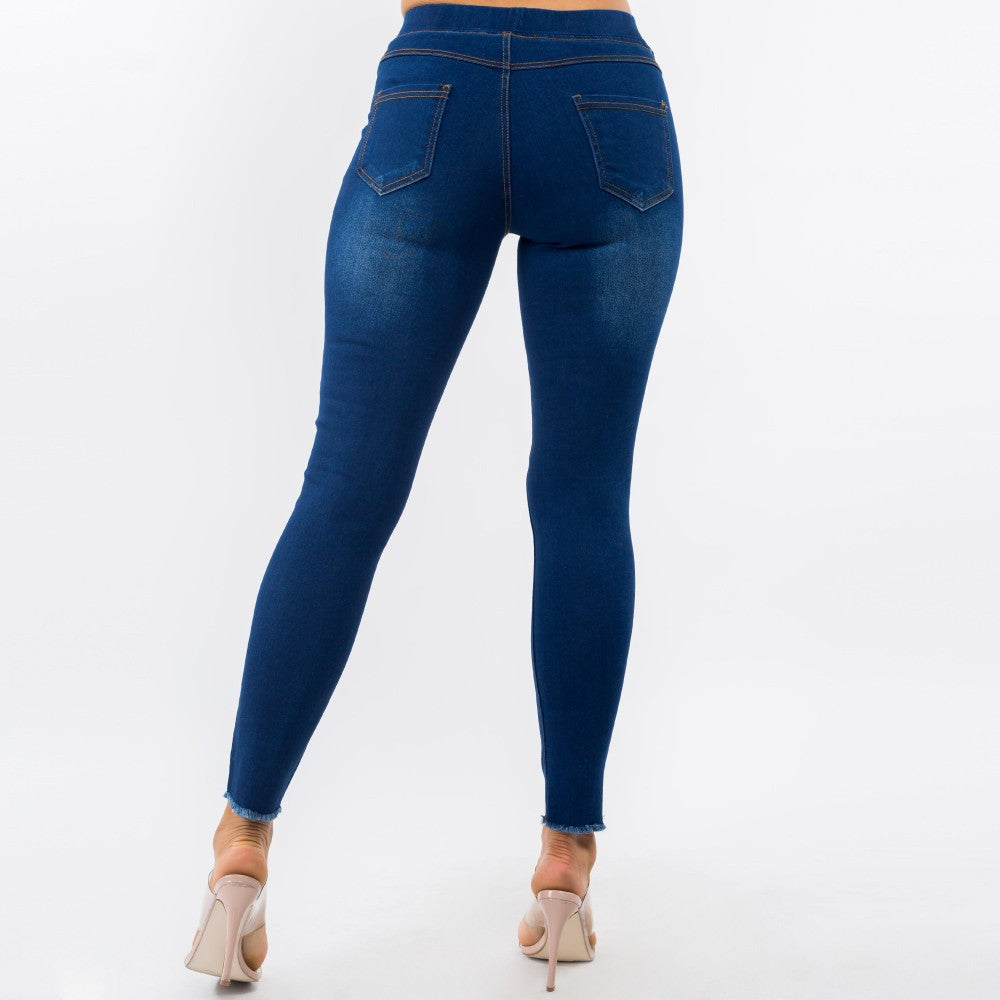 Classic Distressed Denim Jeggings