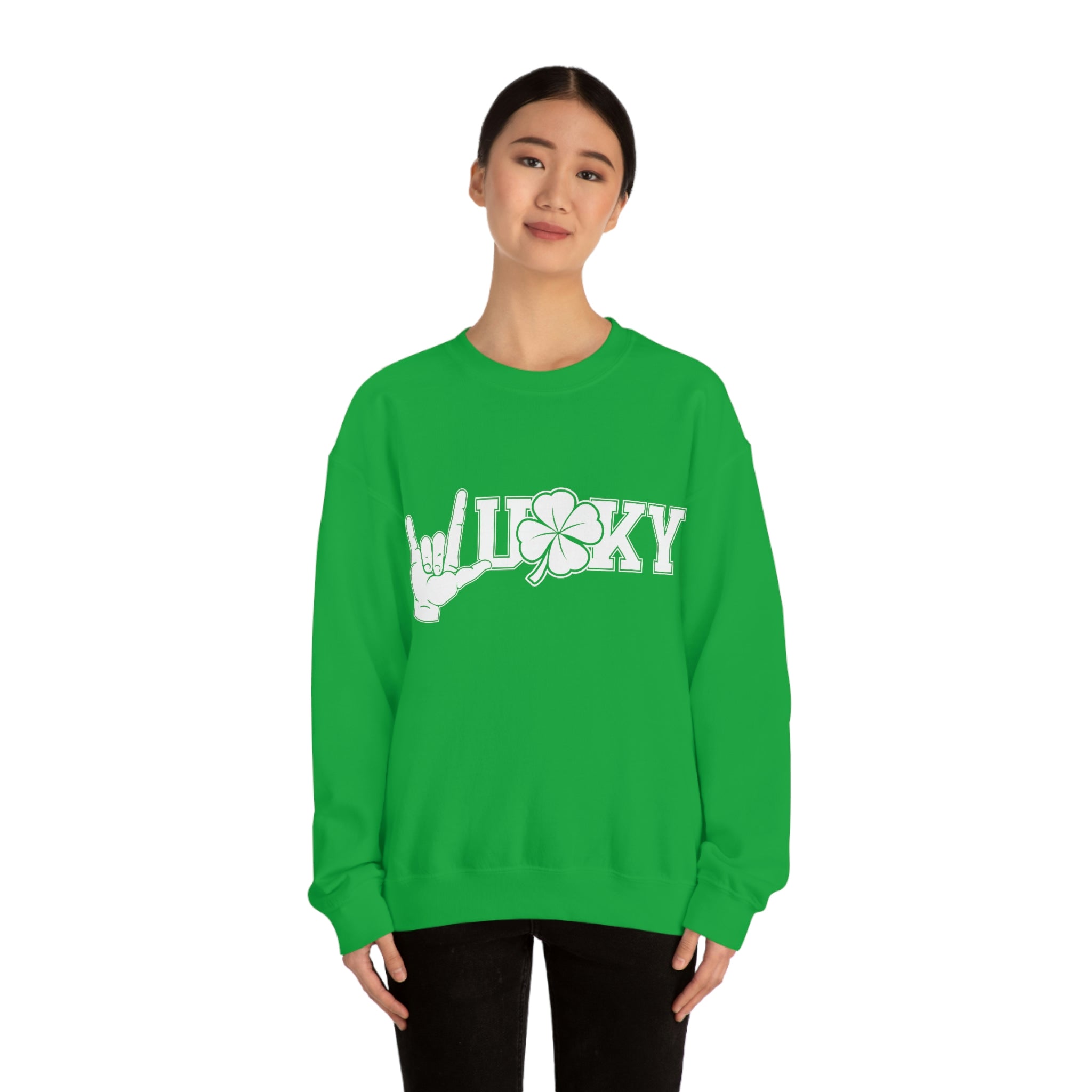 ASL Lucky Clover Unisex Crewneck Sweatshirt