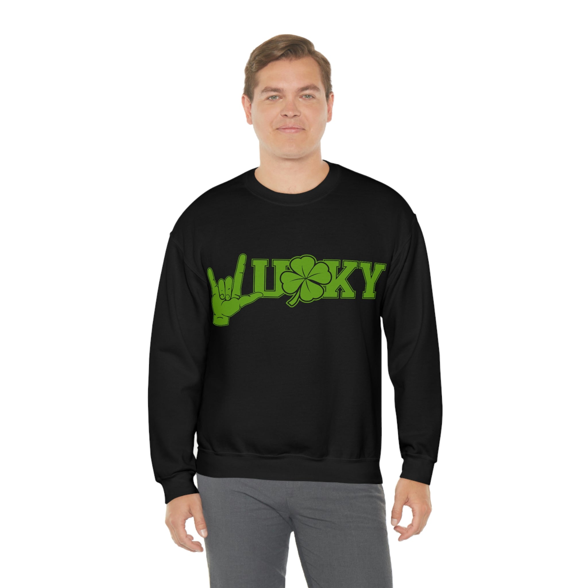 ASL Lucky Clover Unisex Crewneck Sweatshirt