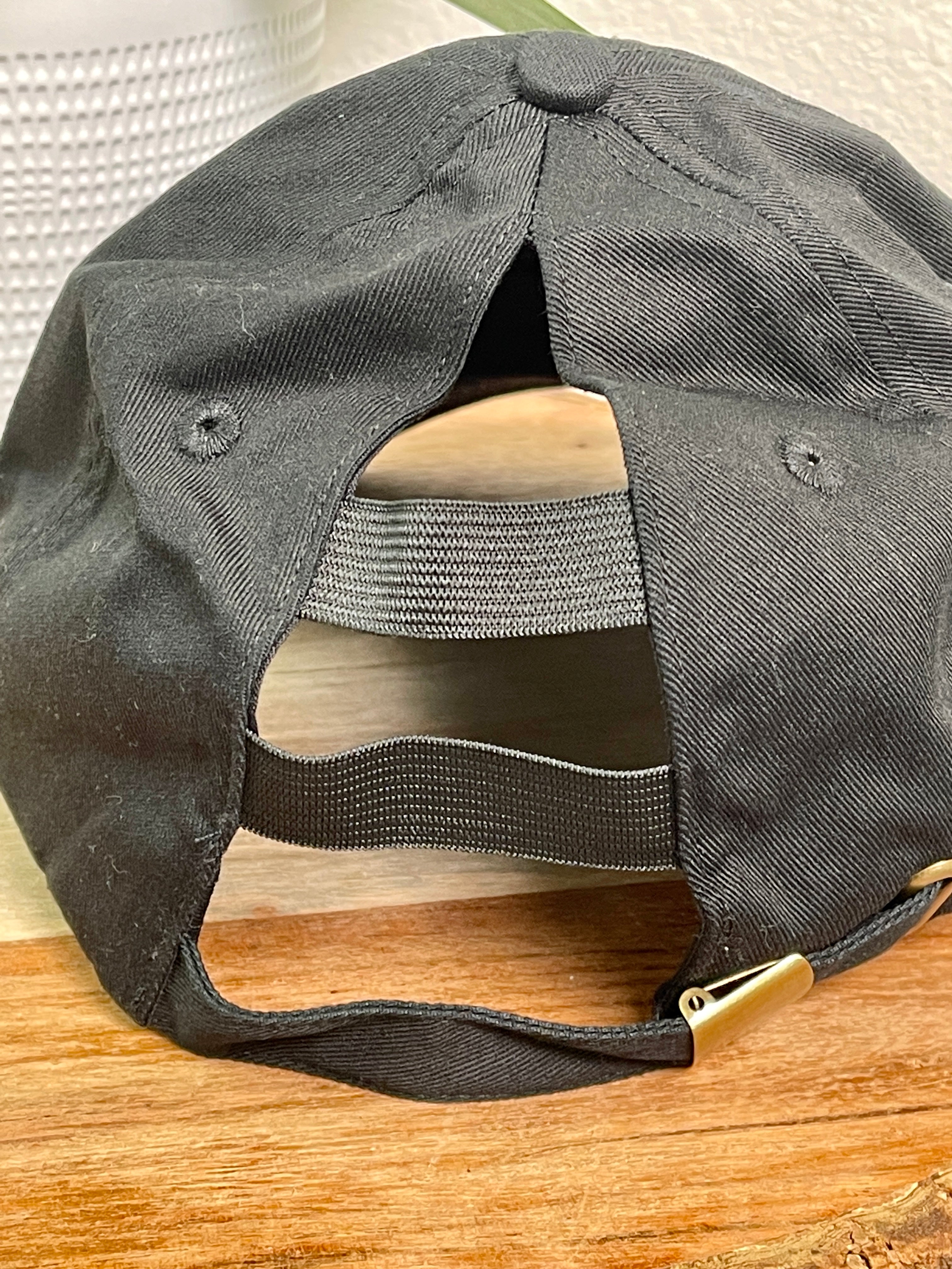 Thin Blue Line Badge Ladder Ponytail Hat