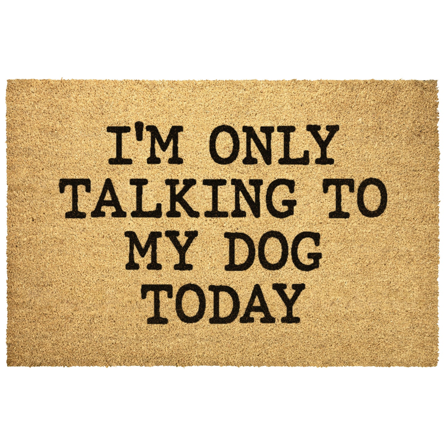 I'm Only Talking To My Dog Today Outdoor Mat