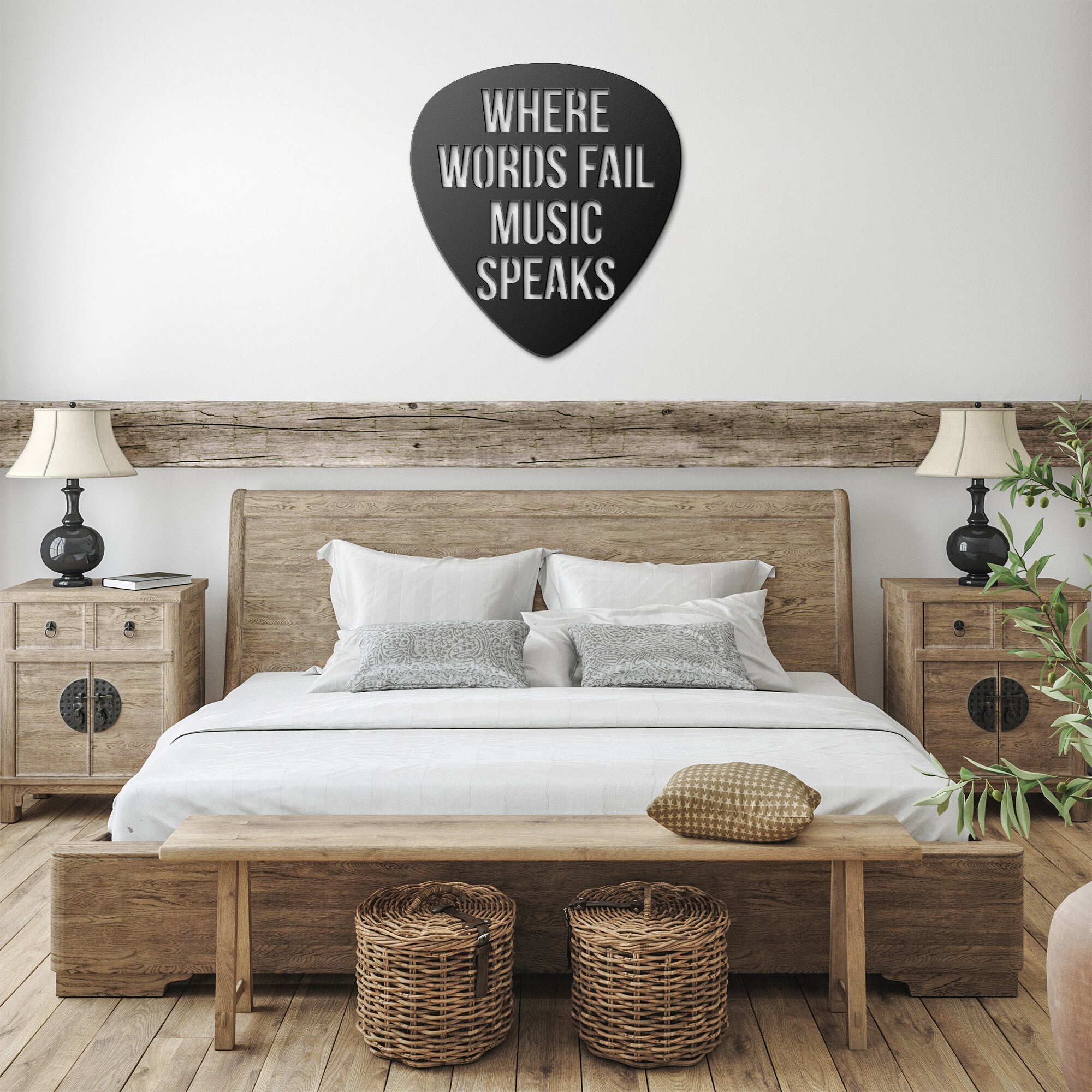 Where Words Fail Music Speaks Metal Sign