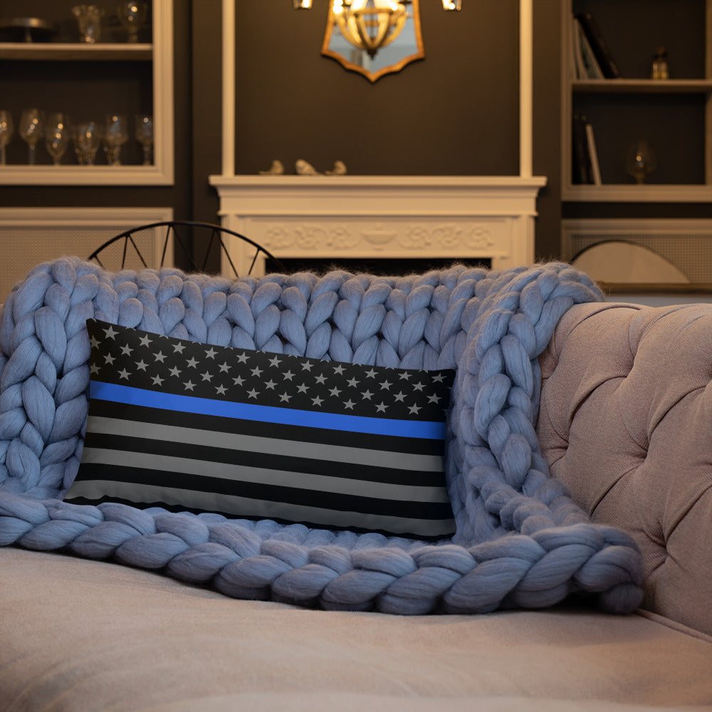 Thin Blue Line Flag Pillow