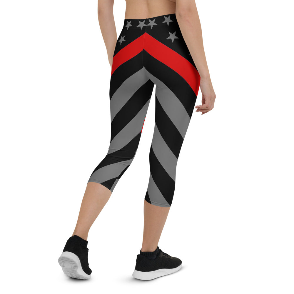Thin Red Line Capri Leggings