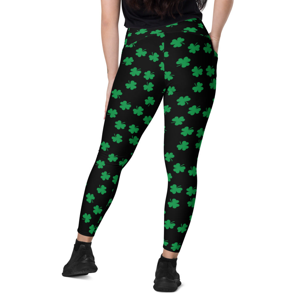 Shamrock Pattern Leggings with pockets