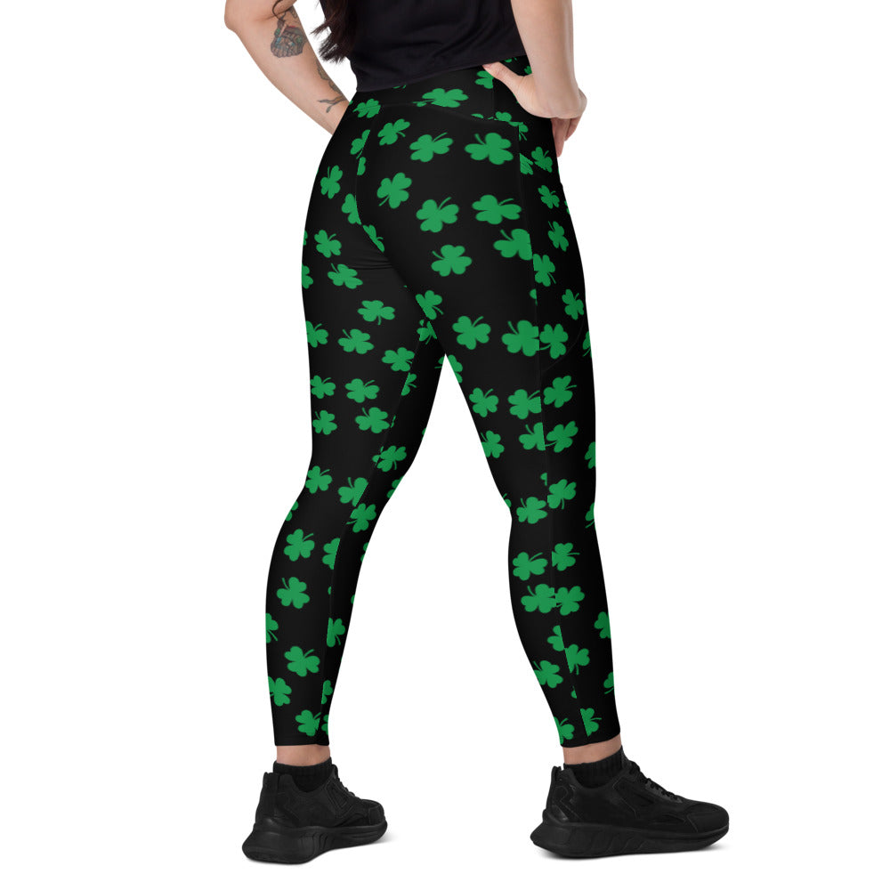 Shamrock Pattern Leggings with pockets