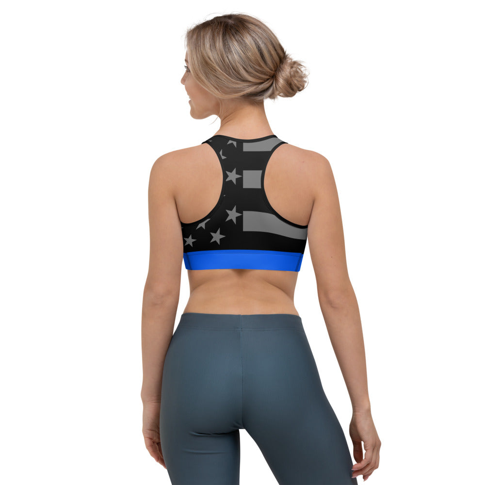 Thin Blue Line Flag Sports bra