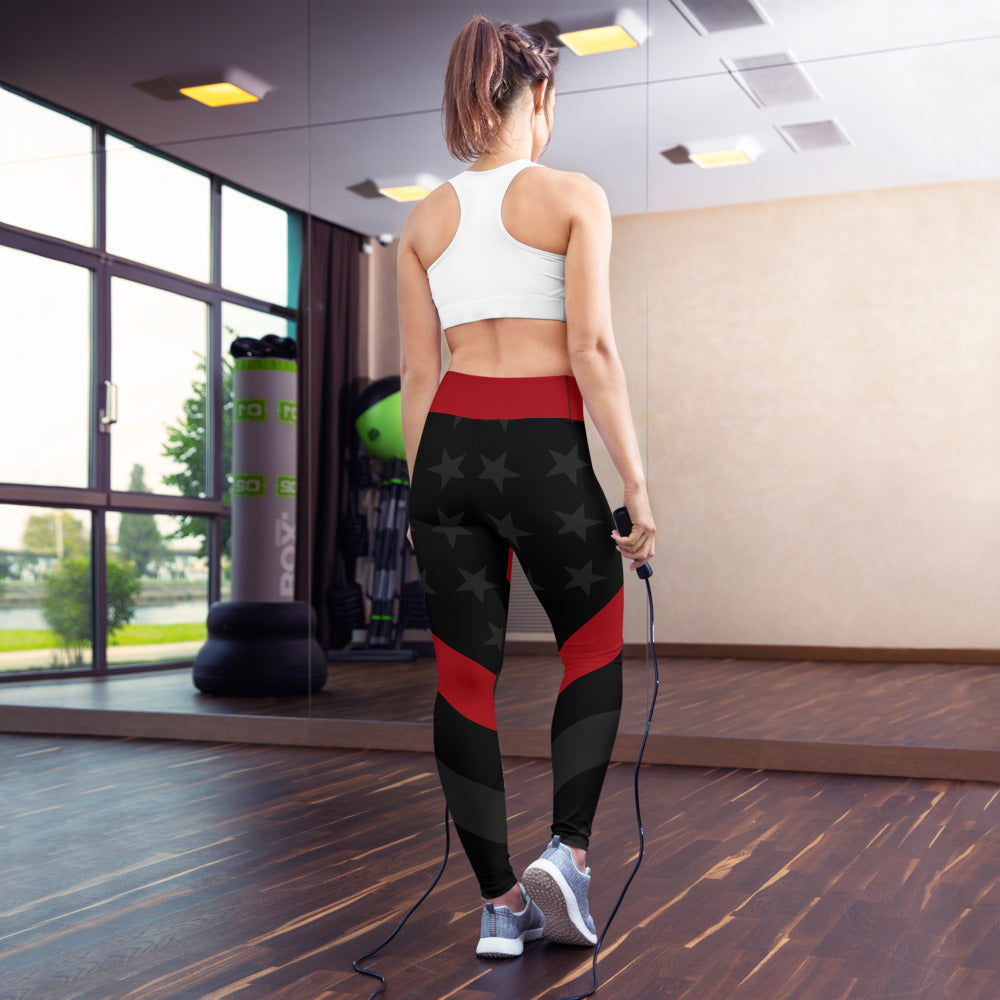 Thin red outlet line yoga pants