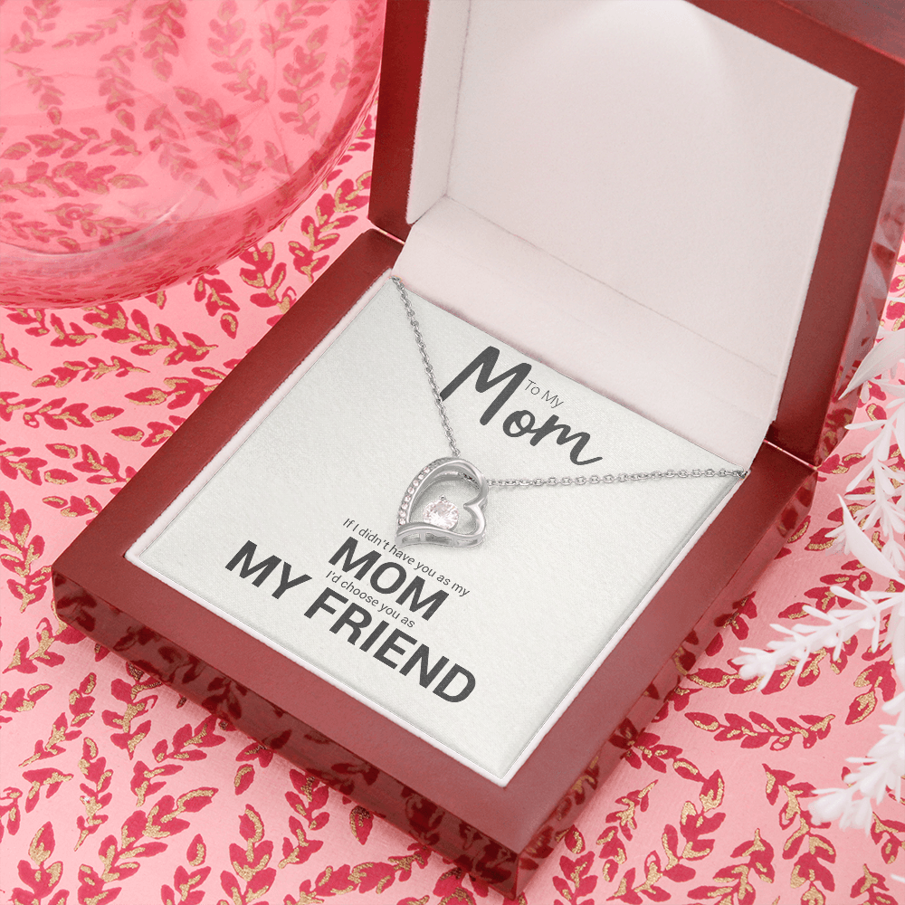 My Mom is My Friend Heart Necklace
