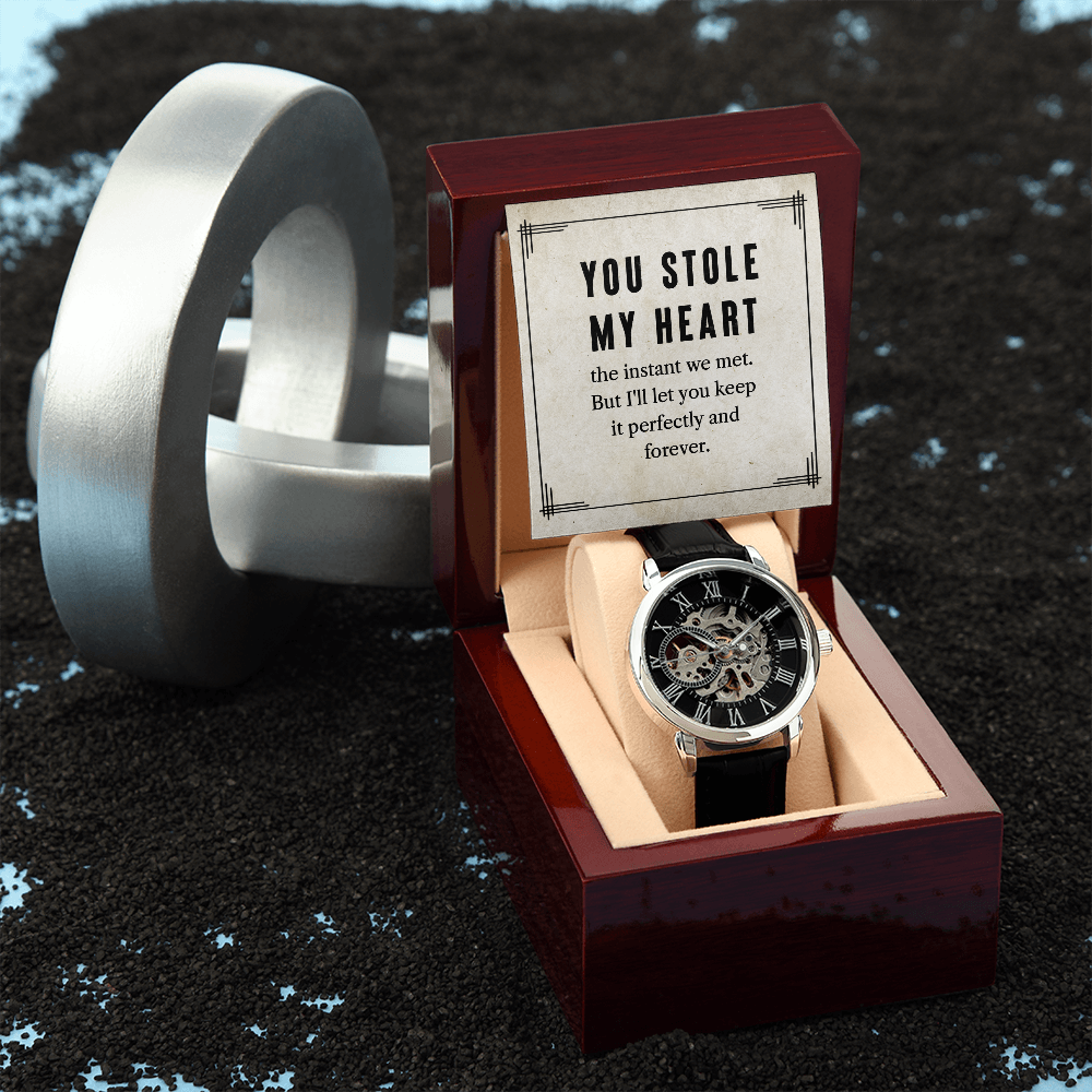 You Stole My Heart | Men's Openwork Watch