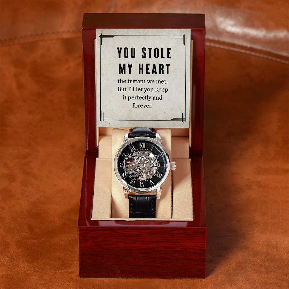 You Stole My Heart | Men's Openwork Watch