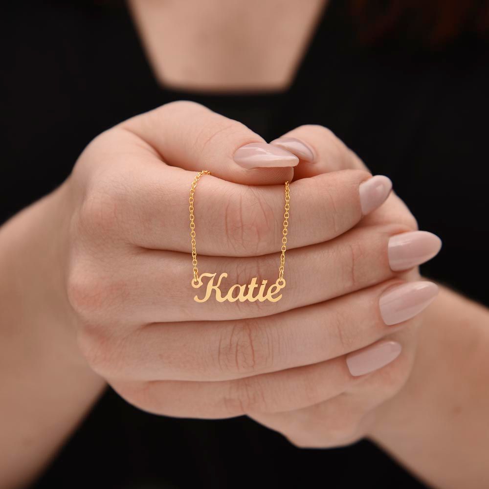 Custom Name Necklace With Funny Boner Card