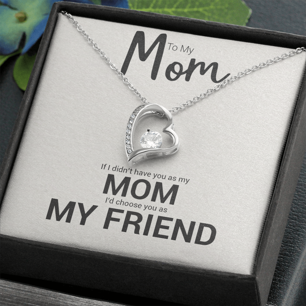 My Mom is My Friend Heart Necklace