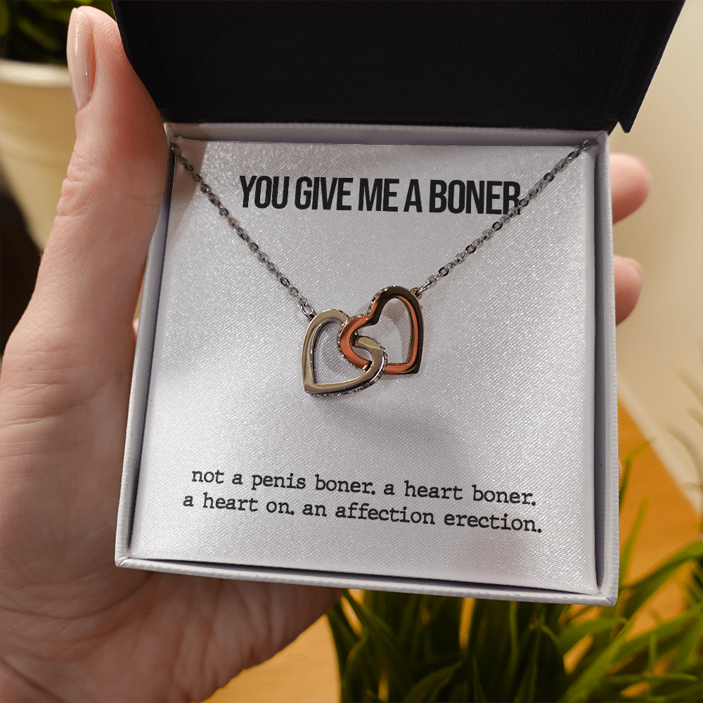 Funny Boner Two Heart Necklace