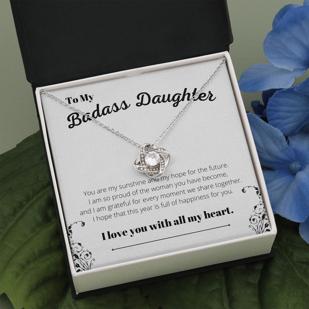 To My Badass Daughter - Love Knot Necklace