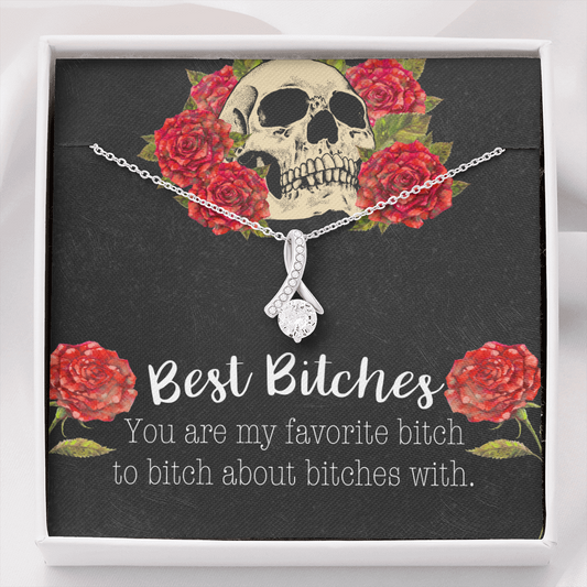 Best Bitches Skull Alluring Beauty Necklace