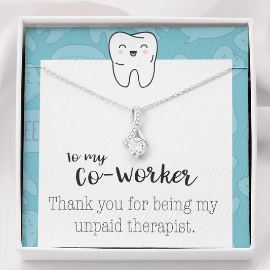To My Co-Worker Happy Tooth Alluring Beauty Necklace