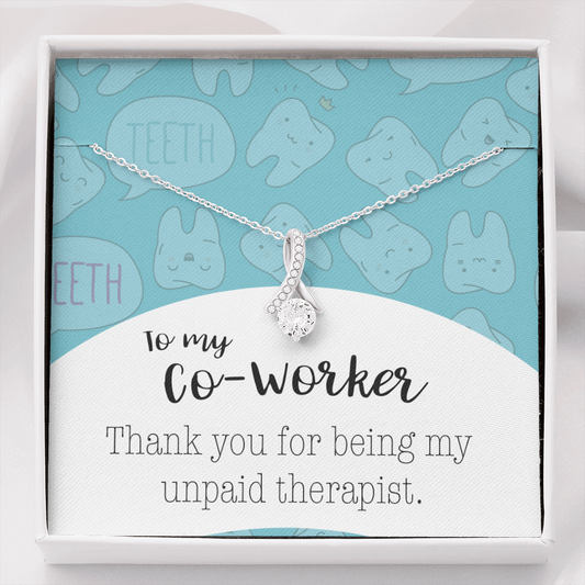 To My Co-Worker Teeth Alluring Beauty Necklace