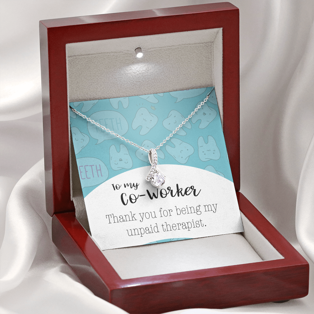 To My Co-Worker Teeth Alluring Beauty Necklace