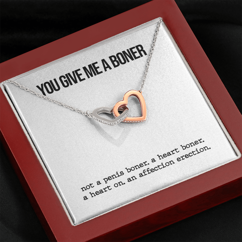 Funny Boner Two Heart Necklace