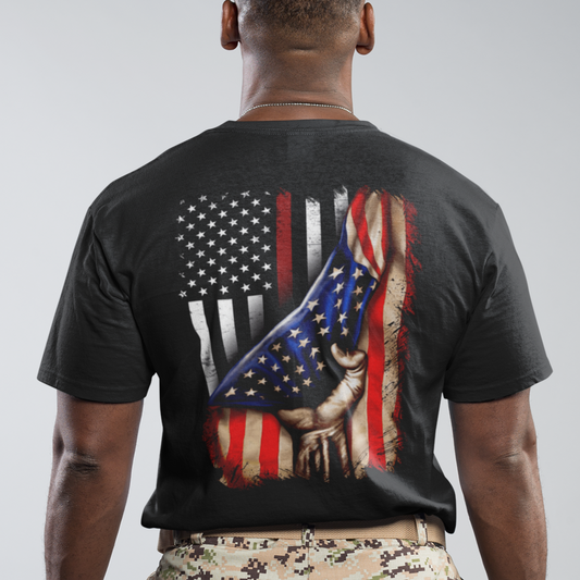 Thin Red Line Flag Reveal Tee