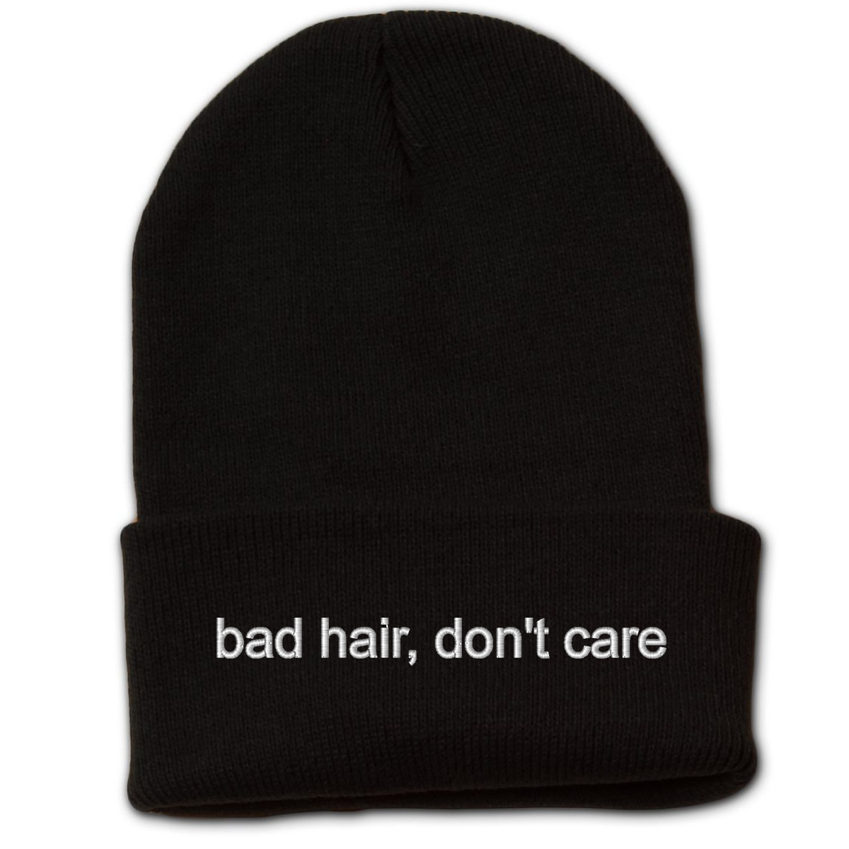 Bad Hair, Don't Care Beanie w Cuff