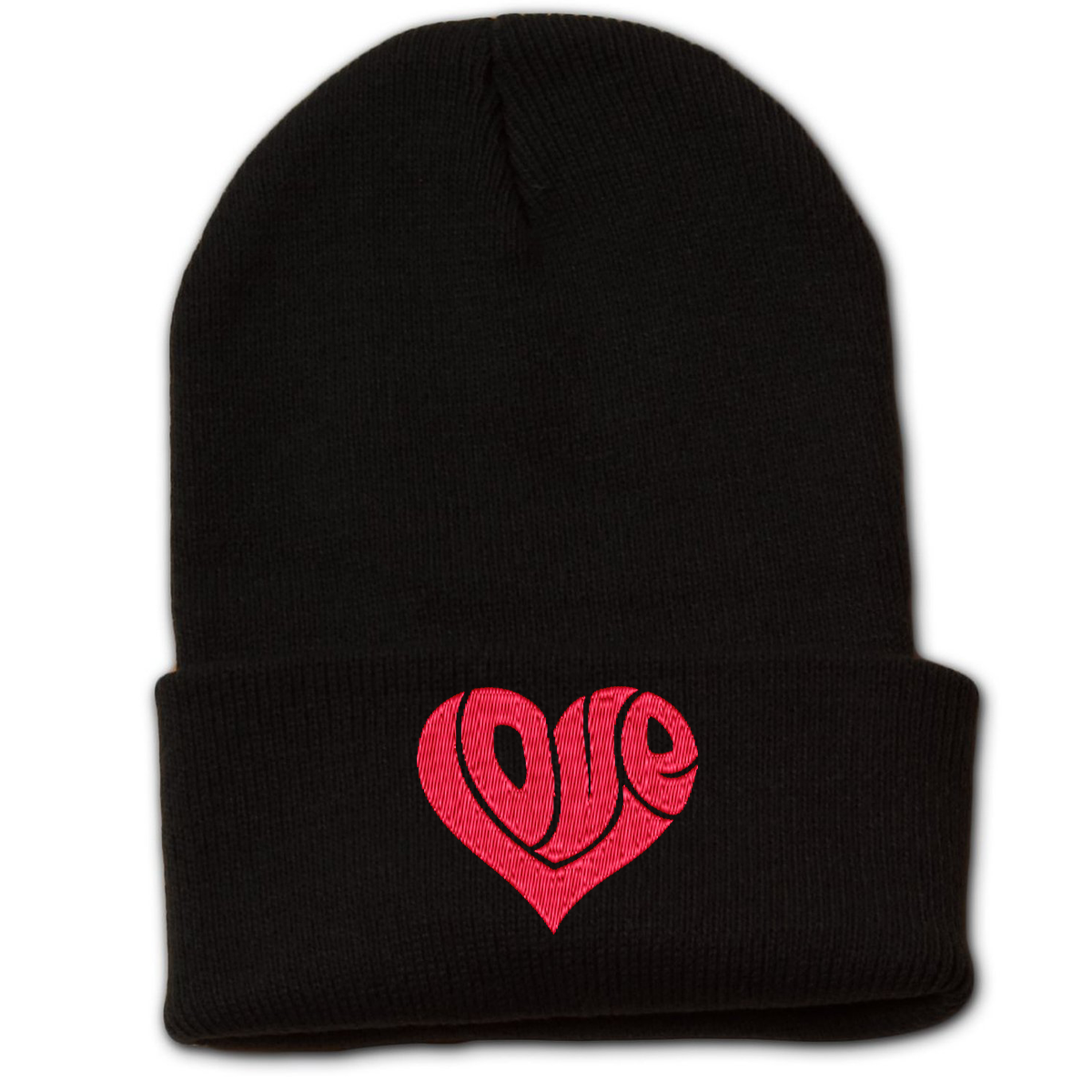 Love Heart Shaped Beanie w/ Cuff