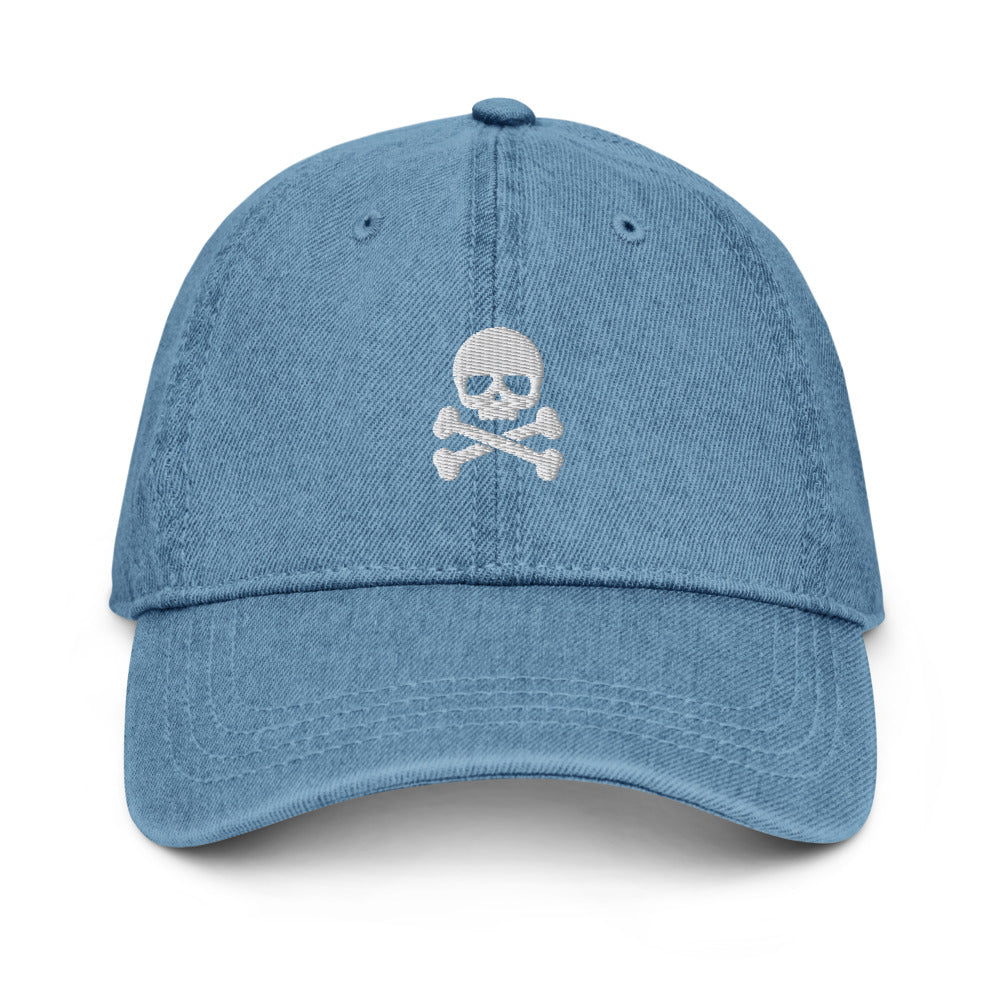 Skull & Crossbones Denim Hat