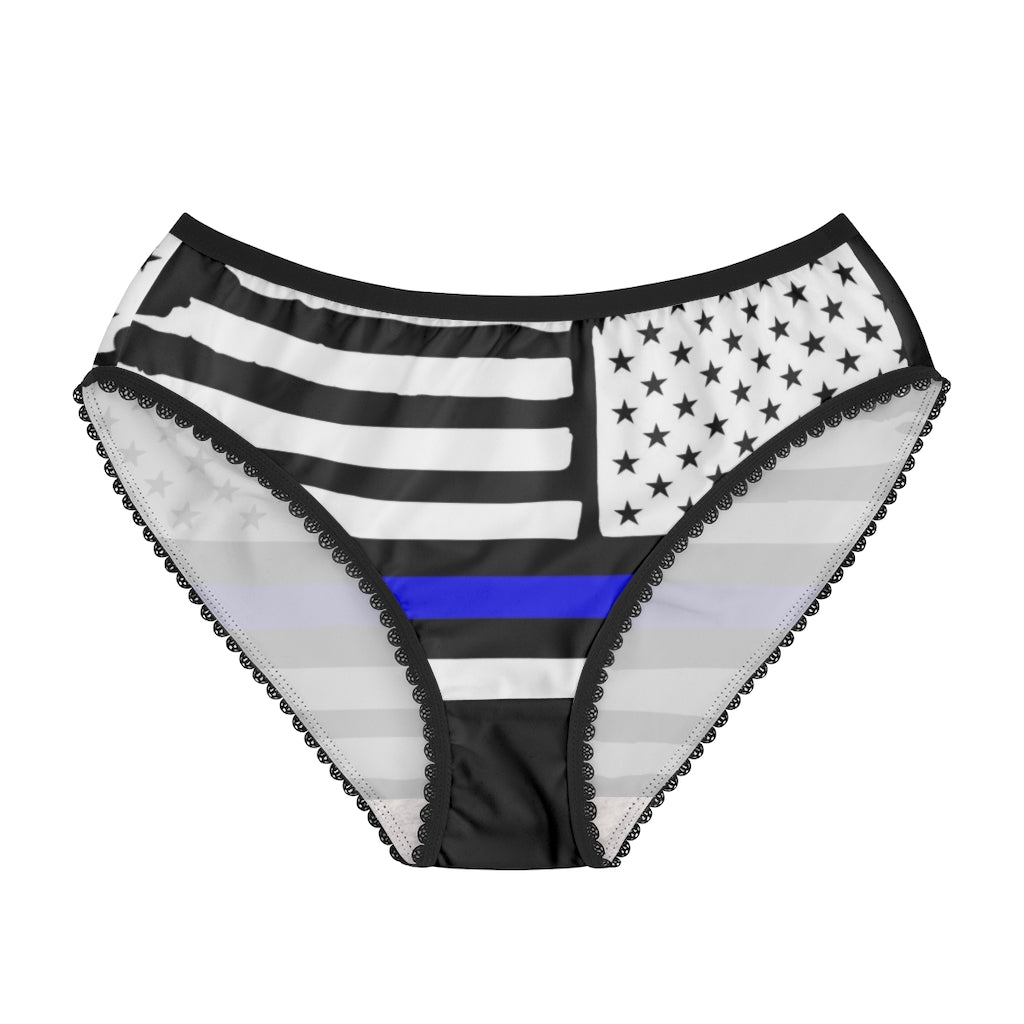 Thin Blue Line Distressed Flag Women's Briefs