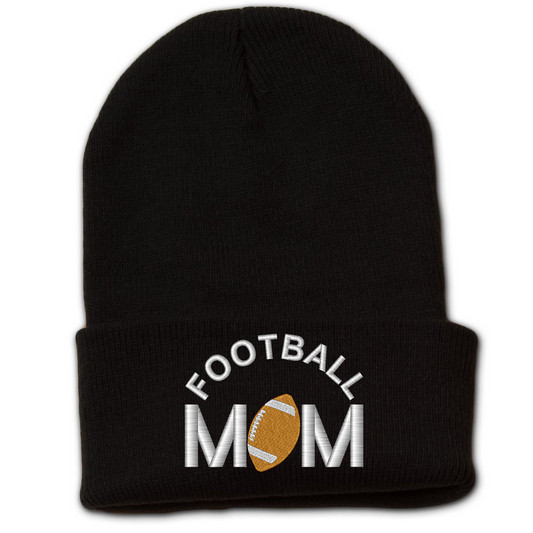 Football Mom Beanie w Cuff