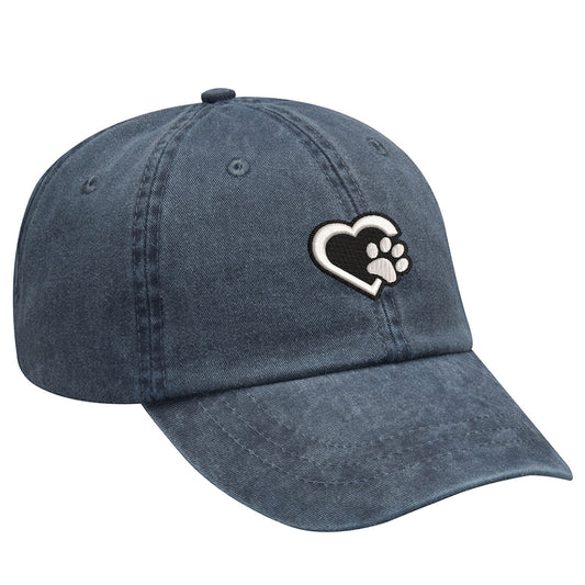 Heart Paw Embroidered Baseball Cap