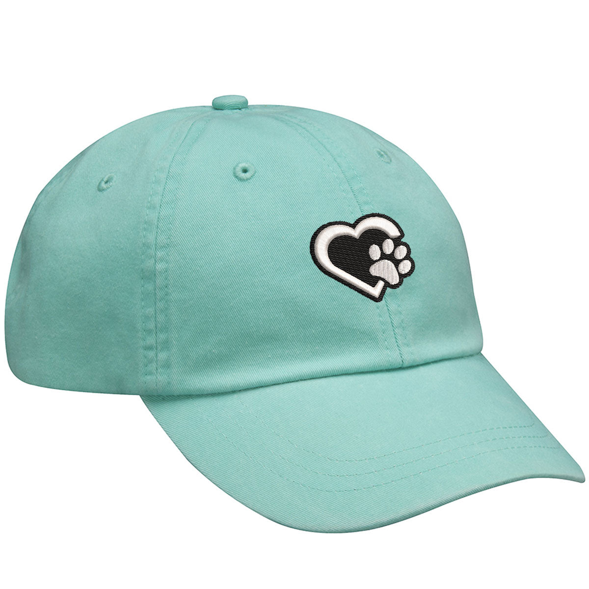 Heart Paw Embroidered Baseball Cap