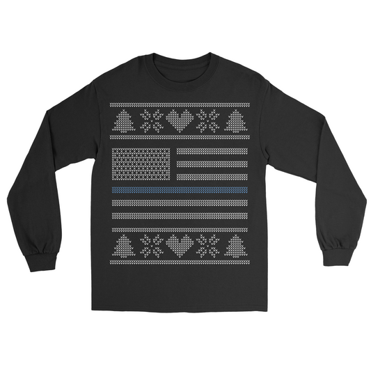 Thin Blue Line Christmas Sweater
