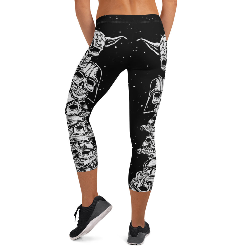 Galaxy War Skull Capri Leggings